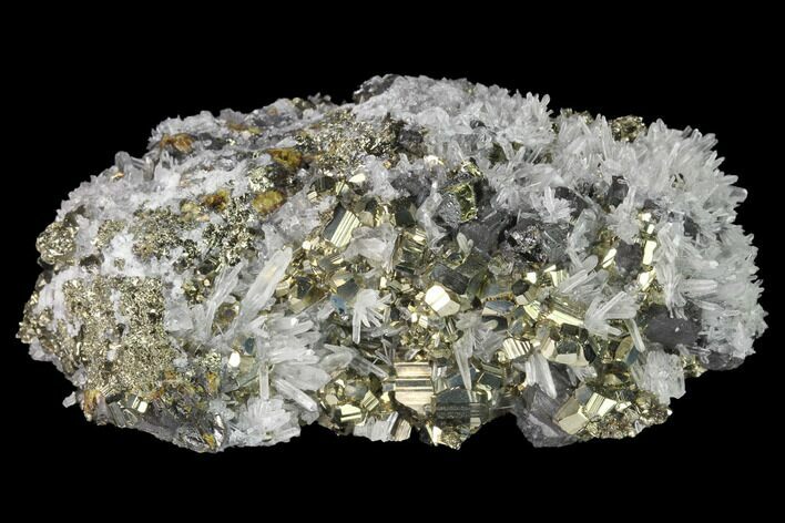 Quartz, Sphalerite & Pyrite Crystal Association - Peru #141846